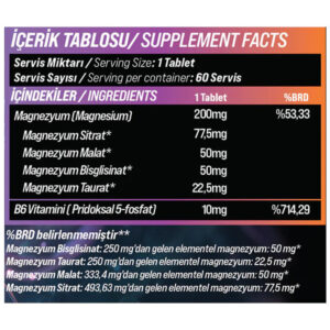 Grimlabs Oblivion Magnesium Malate , Citrate , Biglisinat , Taurat Complex 60 Tablet