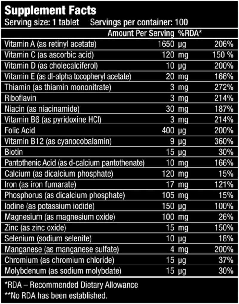 BioTech USA One-A-Day Calcium-Methylfolate Vitamin Complex 100 tablets - Görsel 3