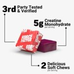 Force Factor Legendary Creatine Monohydrate Memory & Cognitive Sugar Free, Berry Blast 60 Chews - Görsel 6