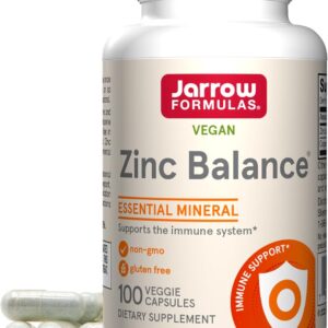 Jarrow Formulas Zinc Balance with Copper - Essential Minerals for Immune 15 mg 100 Veggie Caps