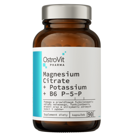OstroVit Magnesium Citrate + Potassium + B6 P-5-P 90 Caps