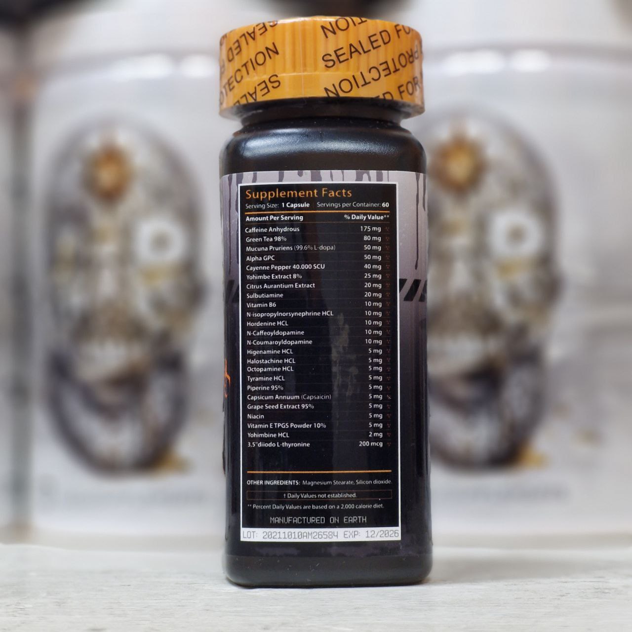 Hazard Core Acid Melt Extreme Fat burner Alpha Gpc Yohimbine 60 caps