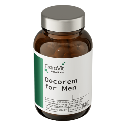 Ostrovit Decorem For Men Vitamin 60 caps (L-theanine+Zinc+L-tyrosine+vitamin C+D3+niacin+Kelp+B12)