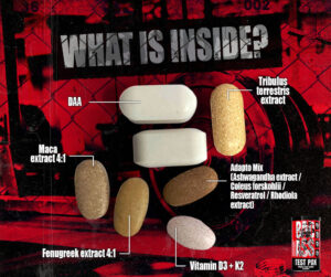 Badass Test Animal Pak Daa Aspartic Acid + Maca + Tribulus + Ashwagandha 30 Paket - Görsel 2