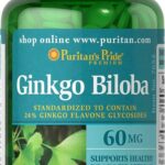 Puritans Pride Ginkgo Biloba Standardized Extract 60 mg 120 Tablet