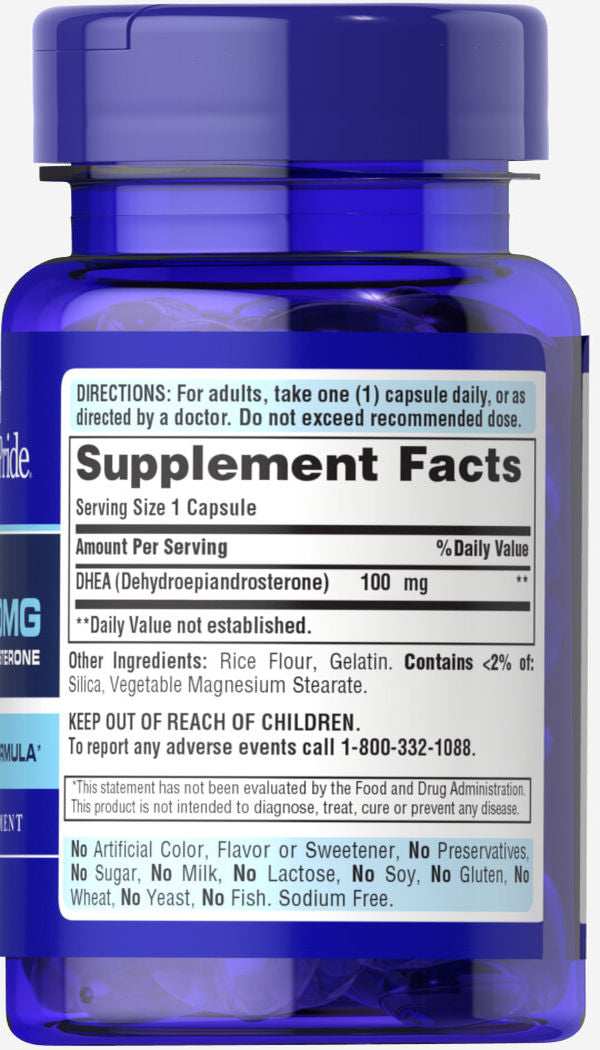 Puritan's Pride DHEA 100mg for Healthy Aging 60 Caps - Görsel 2