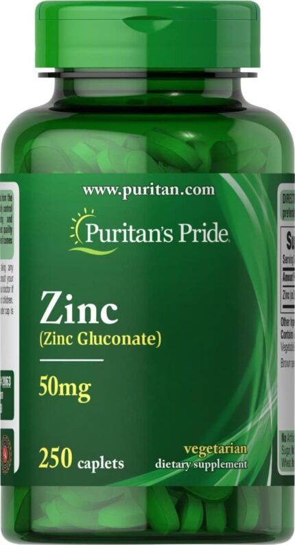 Puritans Pride Zinc Gluconate Çinko 50 Mg 250 Tablet