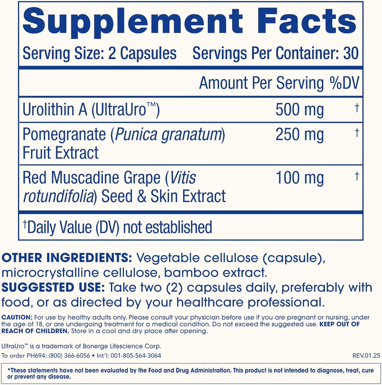 ProHealth Full Spectrum Urolithin A Healthy Aging with Brain Memory Pomegranate & Red Grape 60 Caps - Görsel 2