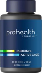 ProHealth Longevity Ubiquinol Kaneka CoQ-10 Antioxidants 100 mg 60 Softgels