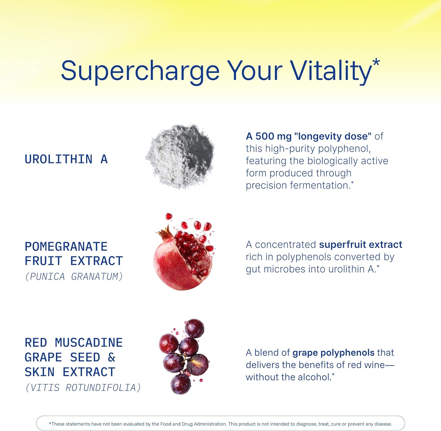 ProHealth Full Spectrum Urolithin A Healthy Aging with Brain Memory Pomegranate & Red Grape 60 Caps - Görsel 3
