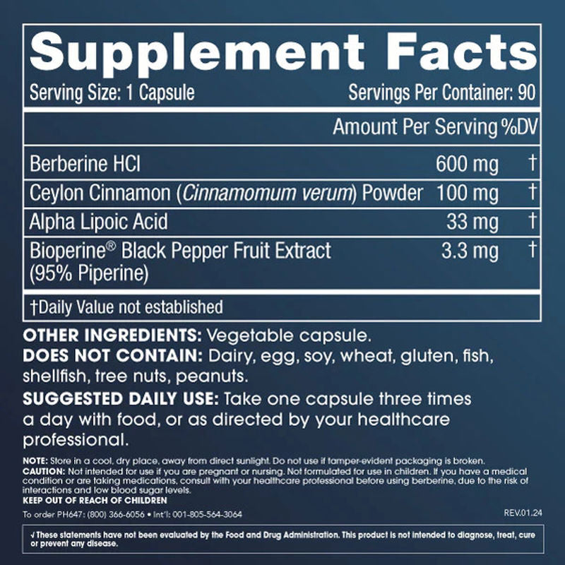 ProHealth Longevity Berberine Plus Cinnamon Glucose Support 1800 Mg 90 Kapsül - Görsel 2