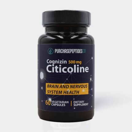 Purchasepeptideseco Citicoline Cognizin Brain Nervous Health 500 mg 60 Caps