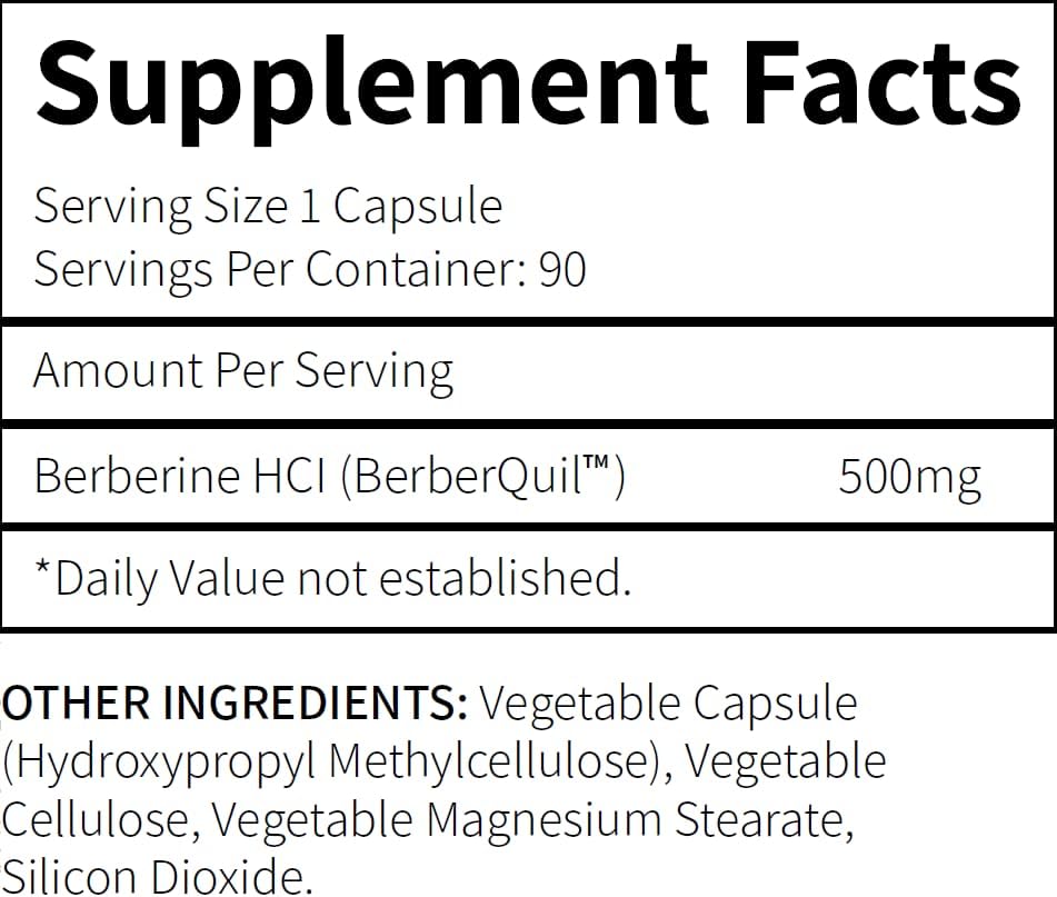 Research Labs Clinical Grade Berberine High Absorption Formula & BerberQuil Glucose 500mg 90 Caps - Görsel 4