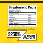 Primaforce Nitric Oxide Booster Arginine Akg HCl Citrulline PreWorkout and Post Workout 120 Caps - Görsel 2