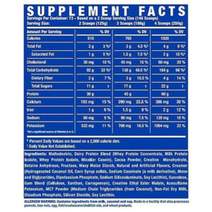 Ronnie Coleman King Mass Gainer Powder Karbonhidrat tozu 9 kg - 73 SERVİS - Görsel 2