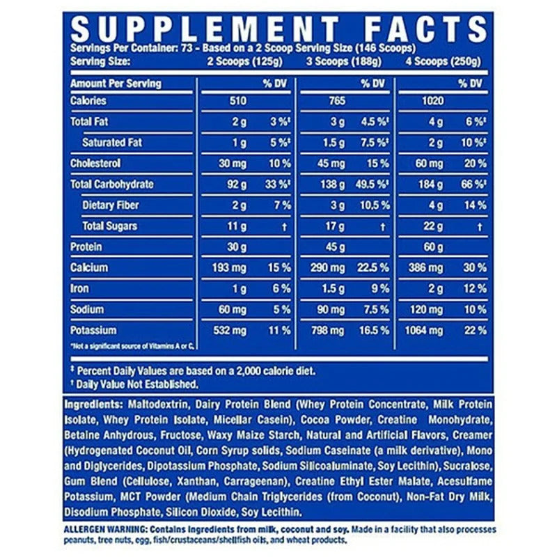 Ronnie Coleman King Mass Gainer Powder Karbonhidrat tozu 9 kg – 73 SERVİS