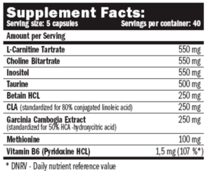 AMIX Lipotropic Cla + L Carnitine Fat Burner  100 Caps - Görsel 2