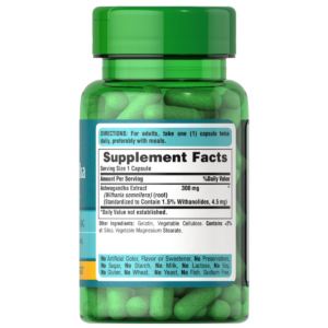 Puritan’s Pride Ashwagandha Standardized Extract 300 mg 50 Caps