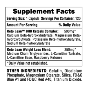Hitech Keto Lean Weight Loss Burner Carnitine 120 Kapsül - Görsel 2