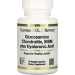 California Gold Nutrition, Glucosamine Glukozamin Chondroitin, MSM plus Hyaluronic 60 Veggie Caps