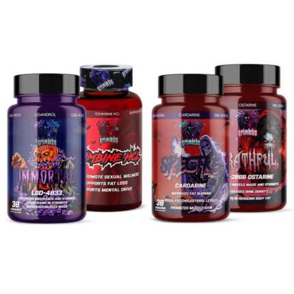 Grimlabs Ripped Alpha Starter Pack - Immortal Ligandrol & Spectre Cardarine & Wrathful MK2866 & Yohimbine HCL