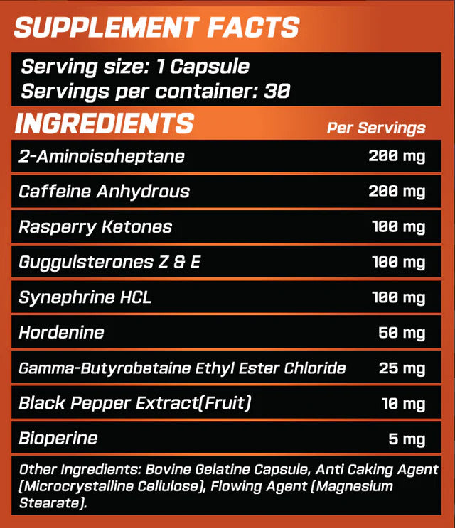 GRIMLABS Shredder Fat Burner 30 KAPSÜL - Görsel 2