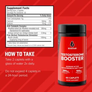 SixStar Elite Series Testosterone Booster 60 Caps - Görsel 2