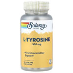 Solaray L-Tyrosine Neurotransmitter Support 500 mg, 50 VegCaps
