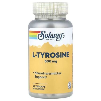 Solaray L-Tyrosine Neurotransmitter Support 500 mg, 50 VegCaps
