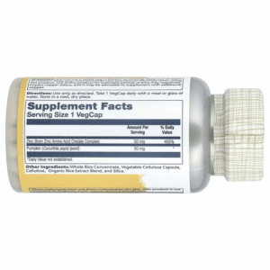 Solaray Zinc Pumpkin 50 mg 100 VegCaps - Görsel 2