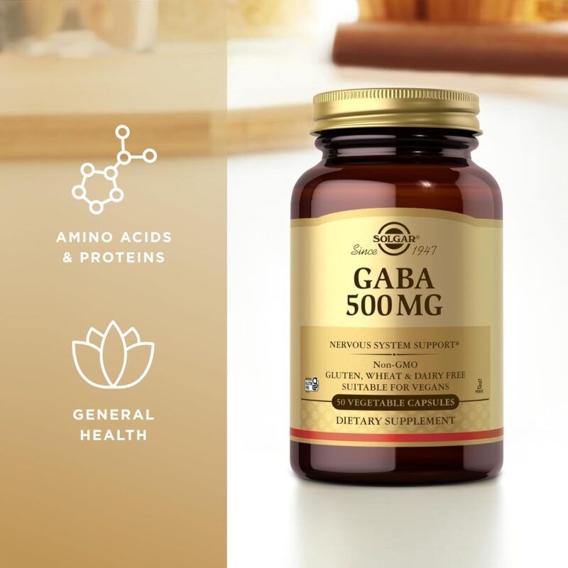 Solgar GABA 500 mg Relaxation & Nervous System 50 Vegetable Caps