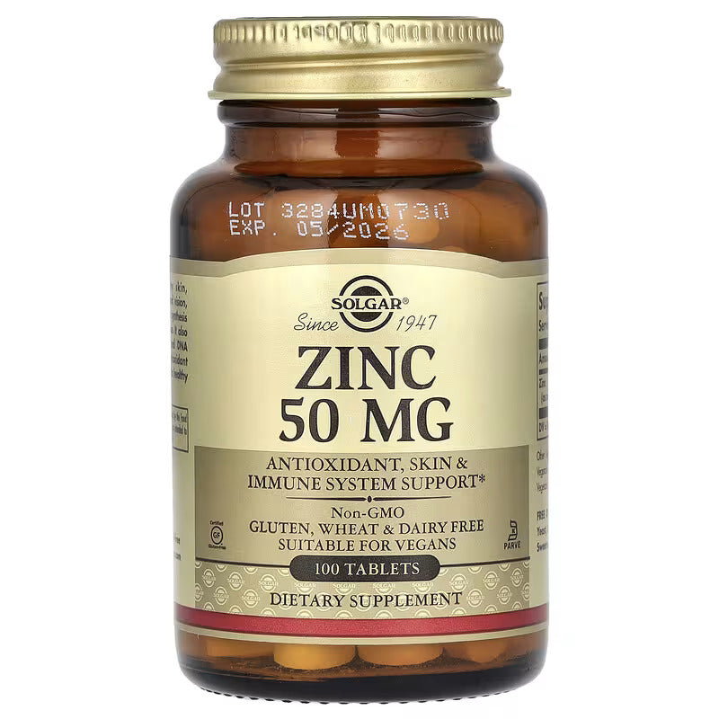 Solgar Zinc 50 mg 100 Tablets
