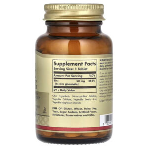 Solgar Zinc 50 mg 100 Tablets - Görsel 2