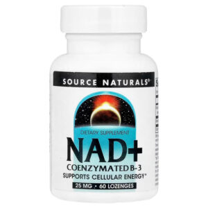 Source Naturals NAD+ Nicotinamide Adenine Coenzymated Niacin Vitamin B-3 ATP 60 Lozenges