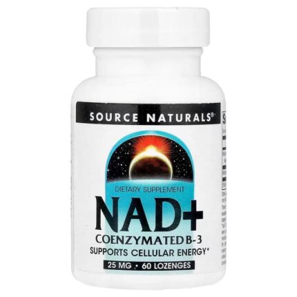 Source Naturals NAD+ Nicotinamide Adenine Coenzymated Niacin Vitamin B-3 ATP 60 Lozenges