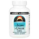 Source Naturals L-Arginine L-Citrulline Nitric Oxide Folate Complex 60 Tablet