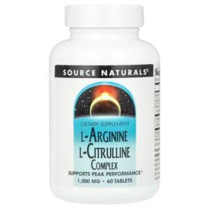 Source Naturals L-Arginine L-Citrulline Nitric Oxide Folate Complex 60 Tablet
