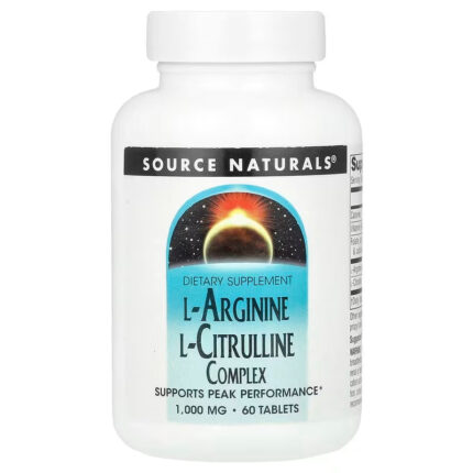 Source Naturals L-Arginine L-Citrulline Nitric Oxide Folate Complex 60 Tablet