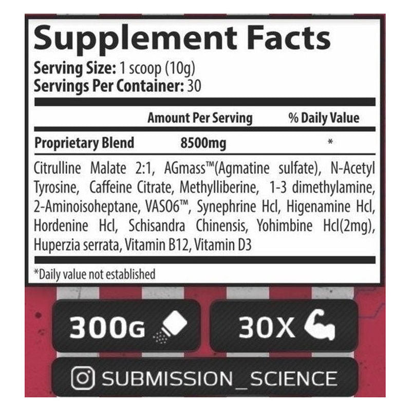 Submission Science Rocky KO Round 2 Dmaa Preworkout 300 g