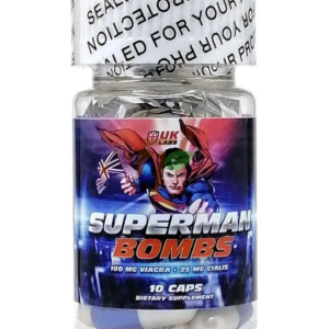 UK Labs Superman Bombs Sildenafil Citrate & Tadalafil 10caps - Erkeklere özel