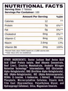 Dexter Jackson Beef Amino 300 Tablet - Görsel 2