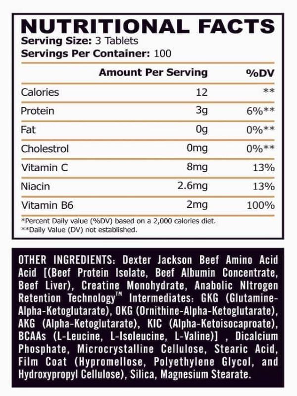Dexter Jackson Beef Amino 300 Tablet - Görsel 2