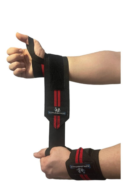 SupplementHane Logolu 2'li Fitness Crossfit Pro Ağırlık Bilekliği Wrist Wraps Bileklik Bilek Koruyucu Destek Bilekliği