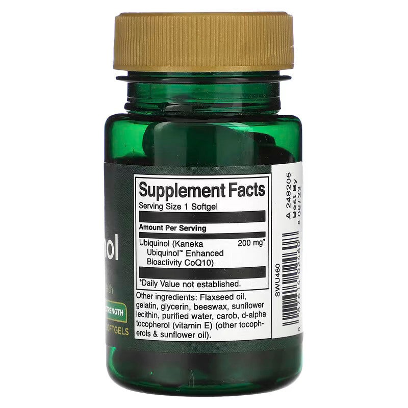 Swanson Ubiquinol Coenzyme Coq10 Q10 Maximum Strength 200 mg 30 Softgels - Görsel 2