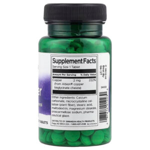 Swanson, Albion Copper Mineral Bakır 2 mg 300 Tablet - Görsel 2