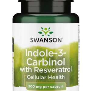 Swanson Indole-3 Carbinol with Resveratrol, 200 mg, 60 Capsules