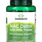 Swanson, Nac Detox With Milk Thistle With Broccophane, 60 Kaps