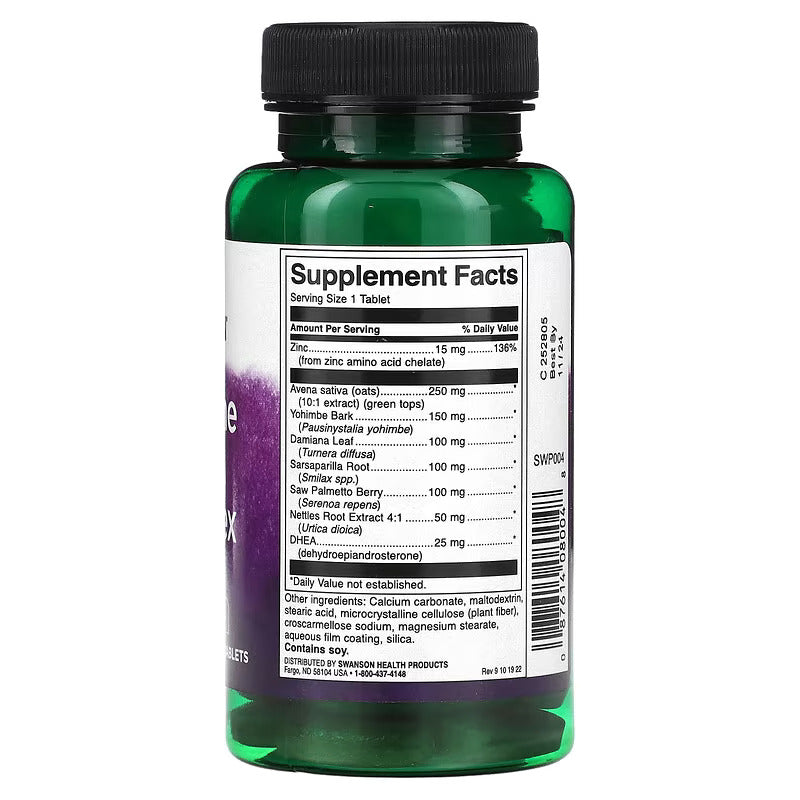 Swanson DHEA Isırgan Otu+Saw Palmetto Berry+Nettles+Damiana+Avena sativa 45 Tablet