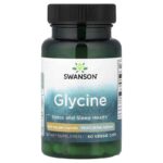 Swanson Glycine AjiPure Amino Acids tress and Sleep Health 500 mg 60 Veggie Caps