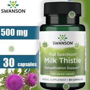 Swanson Full Spectrum Milk Thistle Deve dikeni (Detox) 500 mg, 30 Capsules - Görsel 2